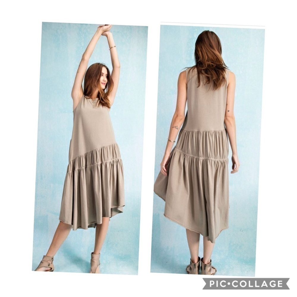 Faded Olive Swing Dress - Picture 3 of 3